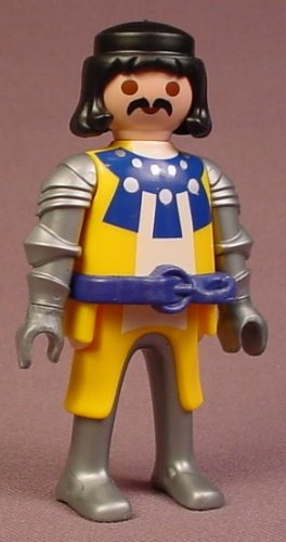 Playmobil Adult Male War Duke Figure In Yellow & Blue Clothes