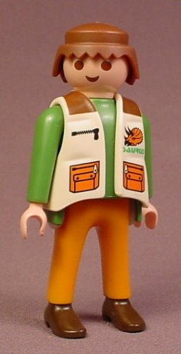 Playmobil Adult Male Dinosaur Expert Figure In A Green Shirt