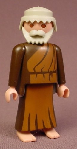 Playmobil Adult Male Shepherd Figure In A Brown Robe
