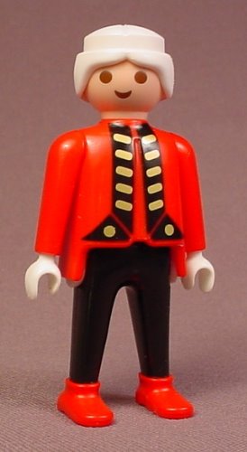 Playmobil Adult Male Servant Or Butler Figure In A Red Coat