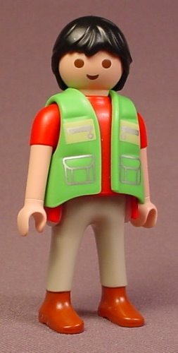 Playmobil Adult Male Dad Or Father Figure In A Green Vest