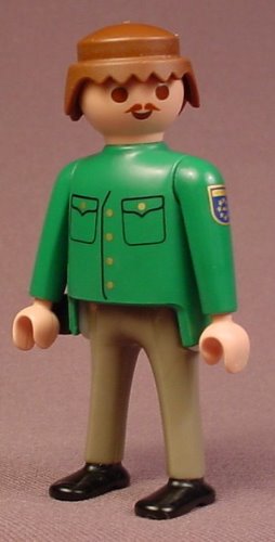 Playmobil Adult Male Harbor Police Officer Figure In A Green Uniform