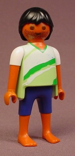 Playmobil Adult Male Surfer Figure In Blue Shorts