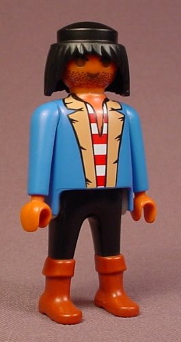 Playmobil Adult Male Pirate Figure With Dark Skin Tone