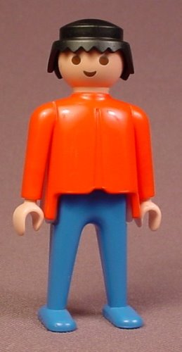 Playmobil Adult Male Classic Style Figure In A Red Shirt