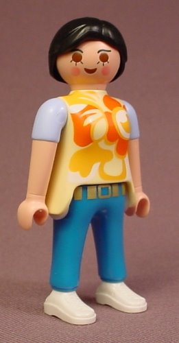 Playmobil Adult Female Mom Or Mother Figure In A Light Blue Shirt