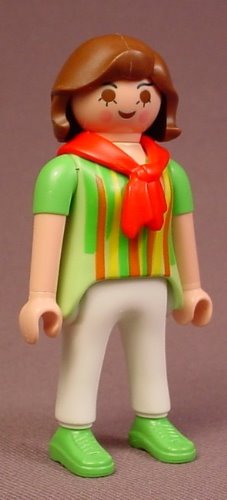 Playmobil Adult Female Mom Or Mother Figure In A Bright Green Blouse
