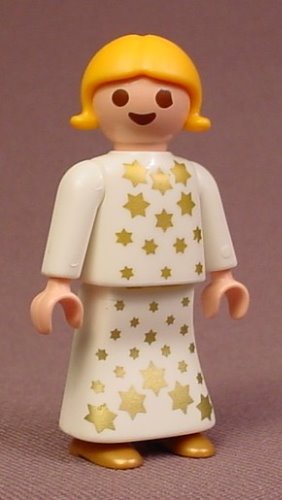 Playmobil Female Girl Child Angel Figure In A White Dress Or Gown
