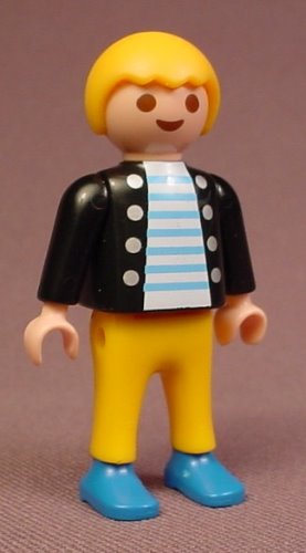 Playmobil Male Boy Child Pirate Figure In A Black Jacket
