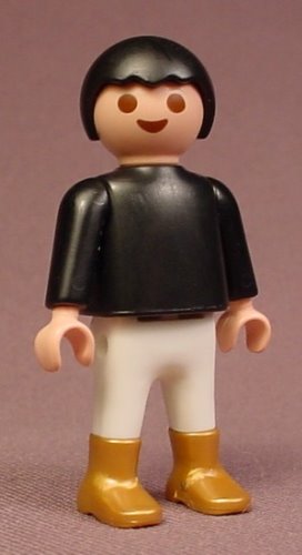 Playmobil Male Boy Child Royal Page Figure In A Black Shirt