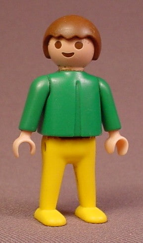 Playmobil Male Boy Child Classic Style Figure In A Green Shirt
