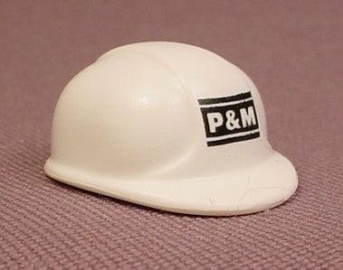 Playmobil White Adult Size Modern Construction Helmet With A P&M Logo