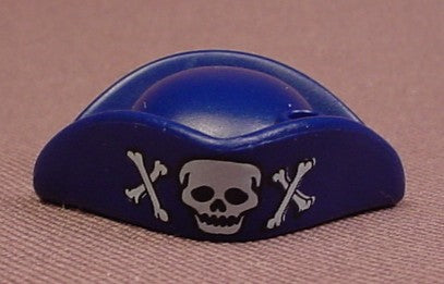 Playmobil Dark Blue Pirate Tricorne Hat With A White Skull