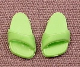 Playmobil Pair Of Bright Or Light Green Child Size Sandals Slippers