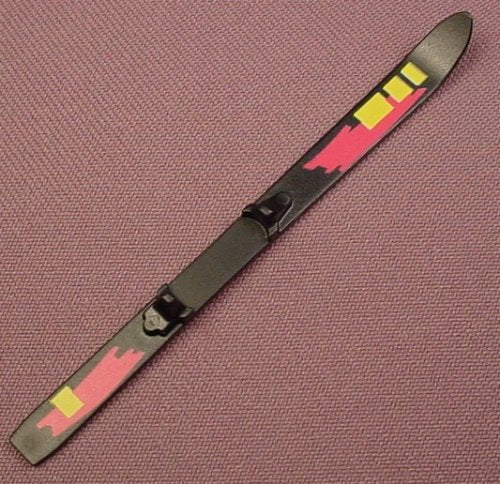 Playmobil Black Adult Size Snow Ski With Purple & Yellow Trim