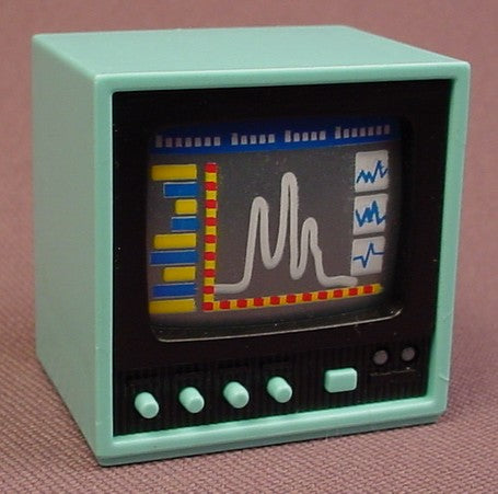 Playmobil Aqua Green Computer Monitor Cabinet