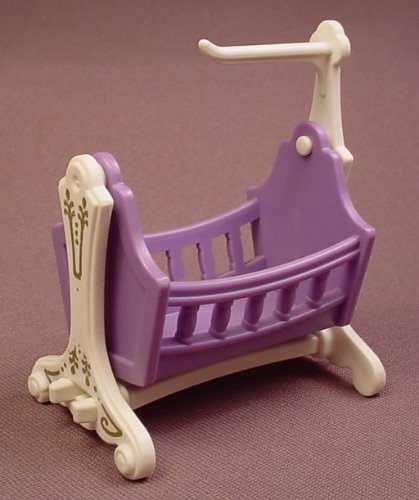 Playmobil Victorian Style Purple & White Swinging Cradle With Legs