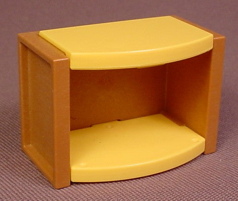 Playmobil Brown Cupboard With A Rounded Light Yellow Top & Bottom