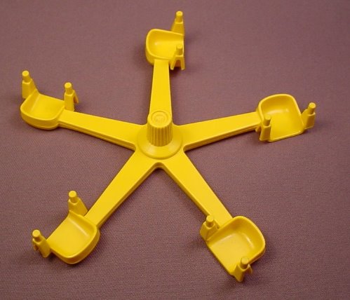 Playmobil Yellow Merry Go Round Top With Five Arms & Seats