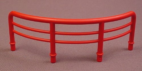 Playmobil Red Railing For Platform With A Curved Edge