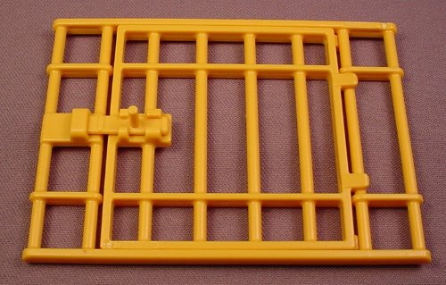 Playmobil Yellow Gold Animal Cage Wall With A Door & Latch