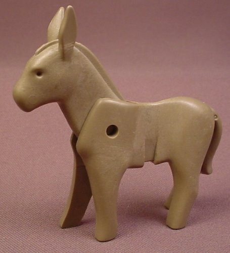 Playmobil Gray Donkey Mule Or Ass Animal Figure