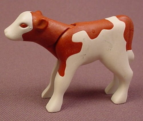 Playmobil White With Brown Spots Baby Cow Calf