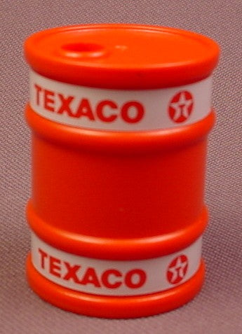 Playmobil Red Oil Fuel Gas Drum Barrel With The Texaco Stickers