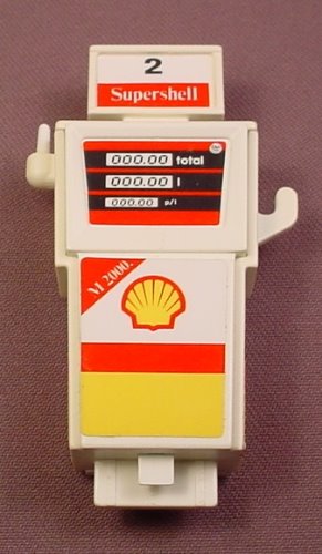 Playmobil Complete Gas Pump With The Shell & Red Stickers Applied