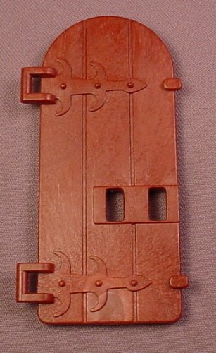 Playmobil Reddish Brown Arched Wooden Door With Slots For A Lock