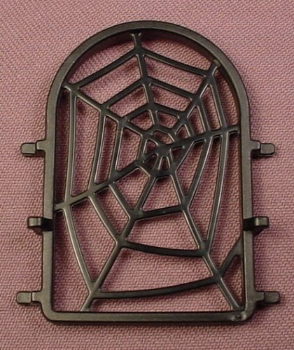 Playmobil Black Arched Top Window With A Spider Web