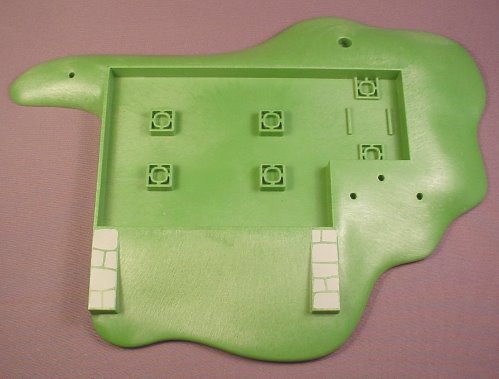 Playmobil Flat Green Ground Base Plate With A Rectangular Indent