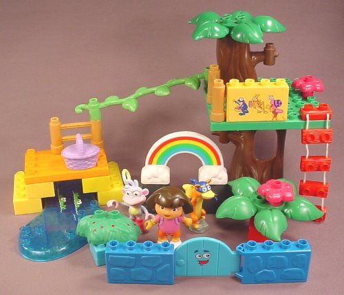 Mega Bloks Dora The Explorer Rainbow Rock Adventures Complete 33 Piece Set