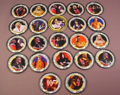 Katch Lot Of 23 Metal WWF WWE Wrestling Medallions