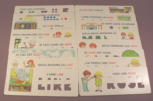 Fisher Price Vintage Set Of 16 French Language Stencil Cards