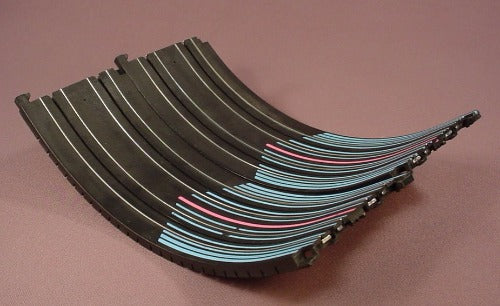 Aurora AFX Lot Of 2 #2557 9 Inch Transition Verti Tracks With Blue & Pink Lines