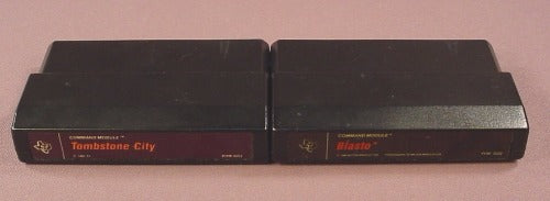 Texas Instruments Home Computer Lot Of 2 Command Module Game Cartridges, Tombstone City, Blasto