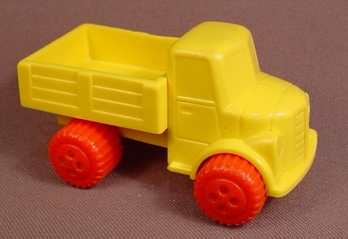 Viking Plast Vinyl Or Rubber Yellow Truck With Red Wheels