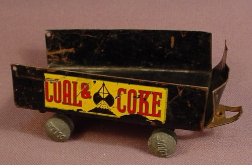 Tekno Vintage Pressed Metal Coal Coke Trailer For Parts
