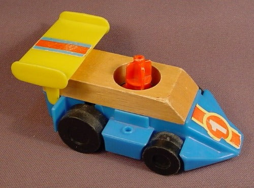 Mattel 1974 Vintage Wooden Putt Putt Speedway Car #1