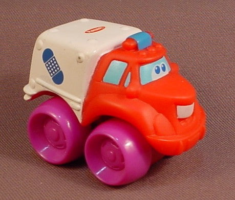 Playskool Tonka Wheel Pals Red & White Ambulance With Purple Wheels