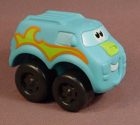 Playskool Tonka Wheel Pals Blue Van With An Orange & Yellow Pattern