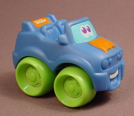 Playskool Tonka Wheel Pals Blue Sports Car With Green Wheels