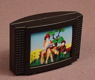 Playmobil Black TV Television Set