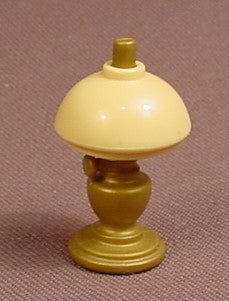 Playmobil Brass Or Bronze Lamp Stand With A Light Yellow Lamp Shade