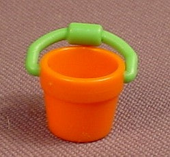 Playmobil Orange Pail With A Green Handle