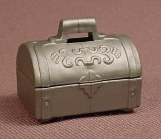 Playmobil Silver Gray Ornate Small Treasure Chest With A Rounded Top