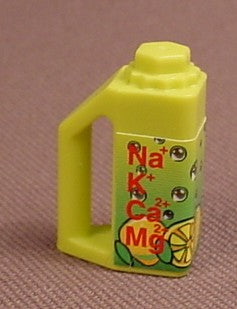 Playmobil Yellow Or Lime Green Jug With A Handle And A Juice Sticker