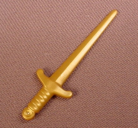 Playmobil Gold Sword With Hilt Guard That Curves Away From The Handle