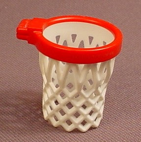 Playmobil White Flexible Rubber Basketball Net With A Red Hoop